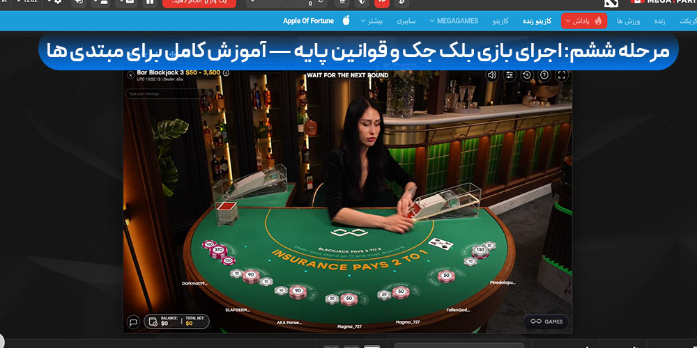 اجرای بازی بلک‌ جک و قوانین پایه — آموزش کامل برای مبتدی‌ ها